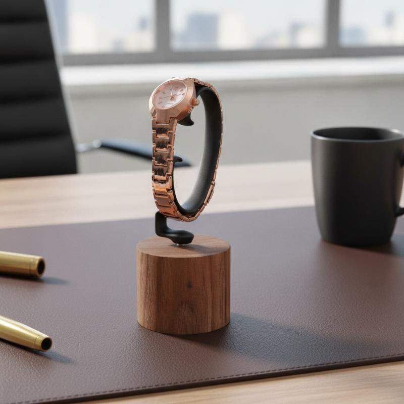 1個入り木製C型腕時計ホルダー ジュエリーオーガナイザー デ - Jewelry And Watches Inc のレビューと価格