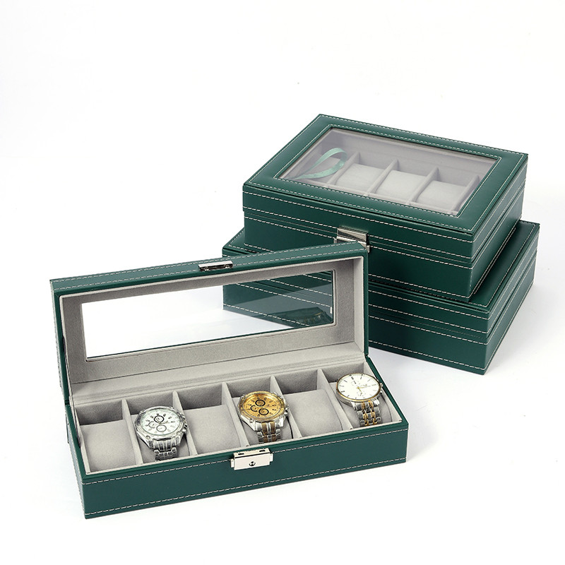 ヨーロッパの革製時計収納ボックスギフト包装ストールディスプレ - Watch Display Box のレビューと価格
